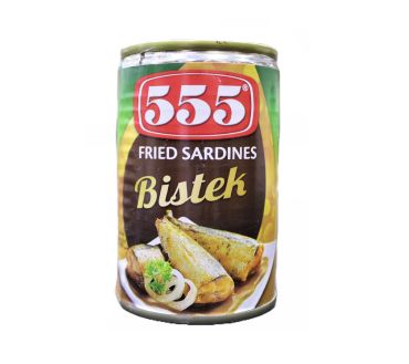 555 Fried Sardines Bistek 155Gm, Pack Of 10